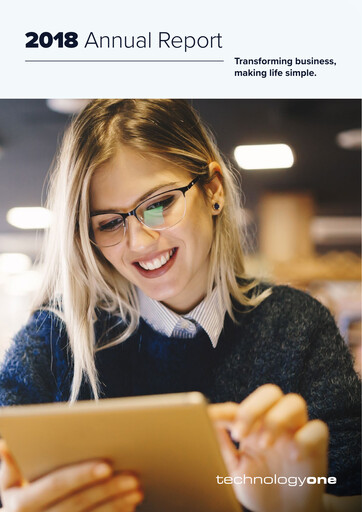 Thumbnail Technology One Annual Report 2018