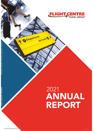 Thumbnail Flight Centre Travel Group Limited Annual Report fy2021