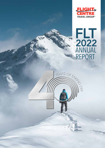 Thumbnail Flight Centre Travel Group Limited Annual Report fy2022
