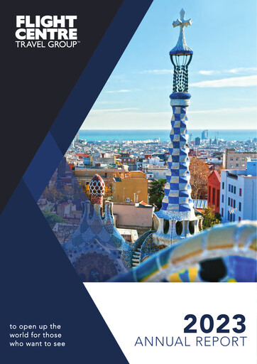 Thumbnail Flight Centre Travel Group Limited Annual Report fy2023