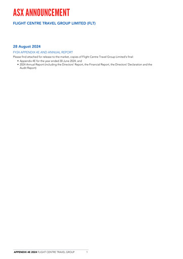 Thumbnail Flight Centre Travel Group Limited Annual Report fy2024