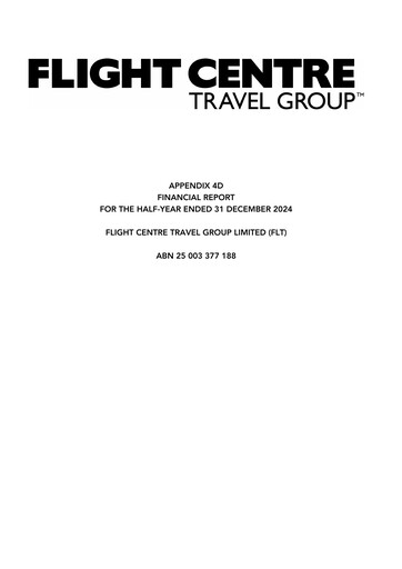 Miniature Flight Centre Travel Group Limited Rapport semestriel fy2025-h1