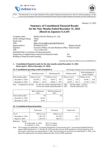 Thumbnail Odakyu Electric Railway Quarterly Report 2024-q3
