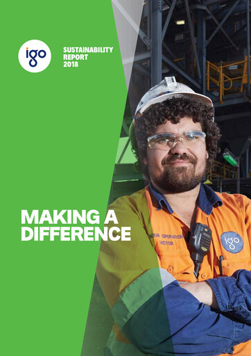 Thumbnail IGO Limited Sustainability Report 2018