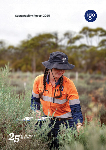 Thumbnail IGO Limited Sustainability Report 2025