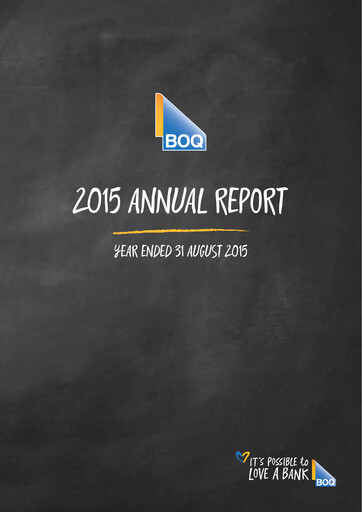 Thumbnail Bank of Queensland Annual Report 2015