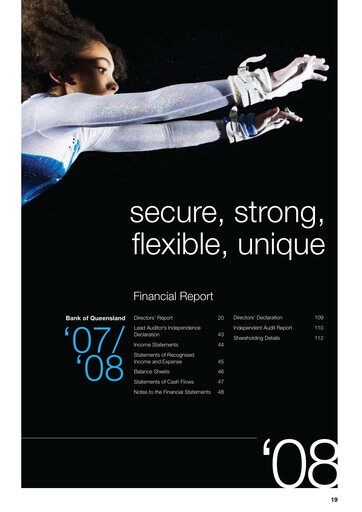 Thumbnail Bank of Queensland Financial Report 2008