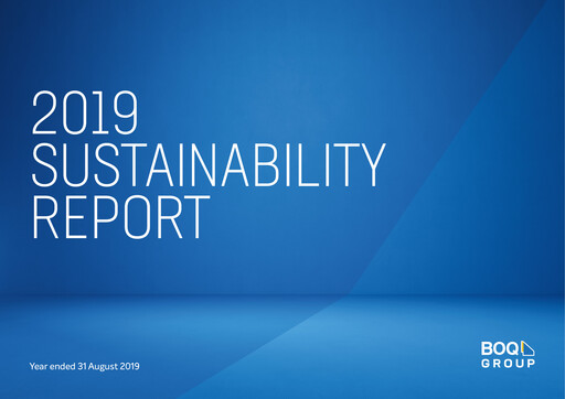 Thumbnail Bank of Queensland Sustainability Report 2019