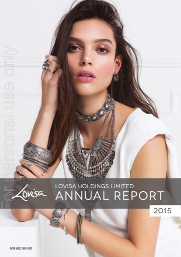 Thumbnail Lovisa Holdings Annual Report 2015