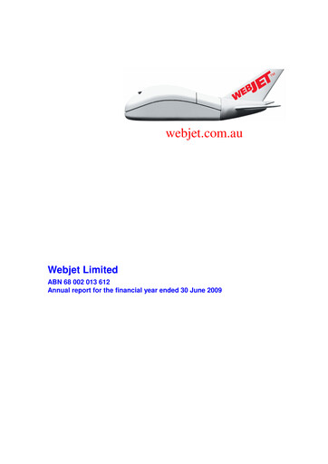 Thumbnail Webjet Limited Annual Report 2009