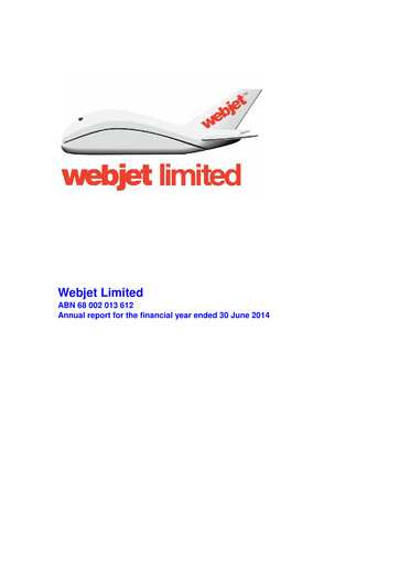 Thumbnail Webjet Limited Annual Report 2014