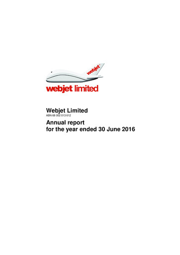 Thumbnail Webjet Limited Annual Report 2016