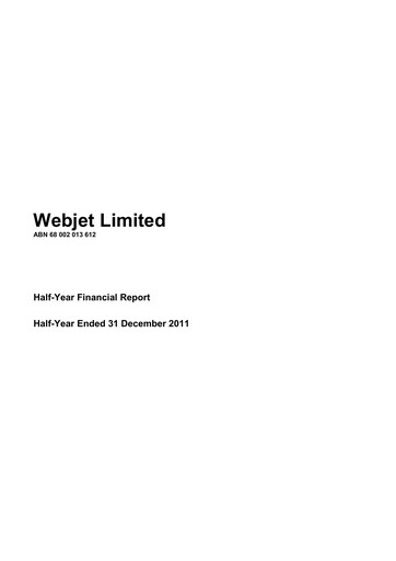 Thumbnail Webjet Limited Financial Report 2012-h1