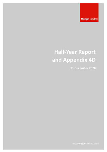 Thumbnail Webjet Limited Financial Report 2021-h1