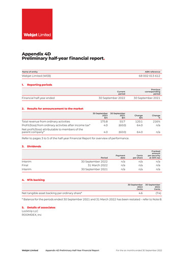 Thumbnail Webjet Limited Financial Report 2023-h1