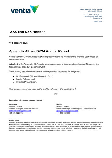 Vorschaubild Ventia Services Group Jahresbericht 2024