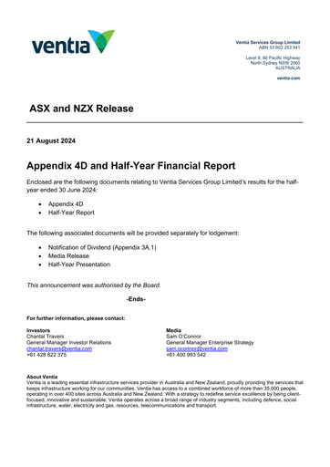 Vorschaubild Ventia Services Group Halbjahresbericht 2024-h1