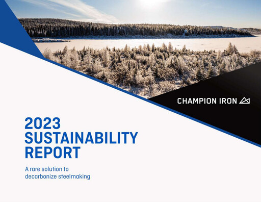 Thumbnail Champion Iron Sustainability Report 2023