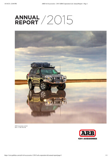 Vorschaubild ARB Corporation Limited Jahresbericht 2015