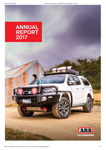 Vorschaubild ARB Corporation Limited Jahresbericht 2017