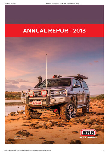Vorschaubild ARB Corporation Limited Jahresbericht 2018
