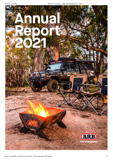 Vorschaubild ARB Corporation Limited Jahresbericht 2021