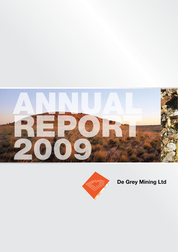 Thumbnail De Grey Mining Annual Report 2009