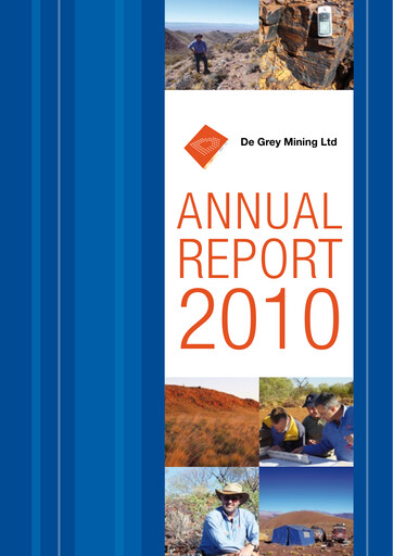 Thumbnail De Grey Mining Annual Report 2010