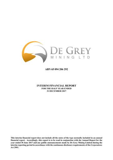Thumbnail De Grey Mining Half-year Report 2017-h2