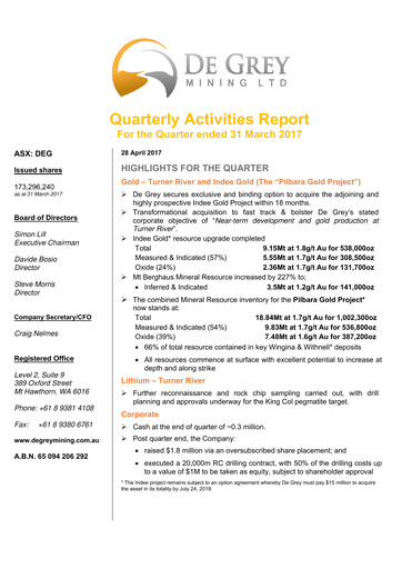 Thumbnail De Grey Mining Quarterly Report 2017-q1