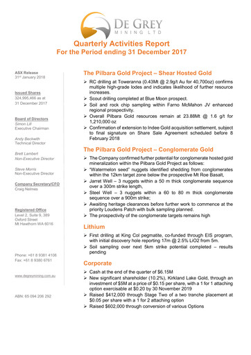 Thumbnail De Grey Mining Quarterly Report 2017-q4