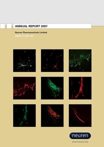 Thumbnail Neuren Pharmaceuticals Annual Report 2007