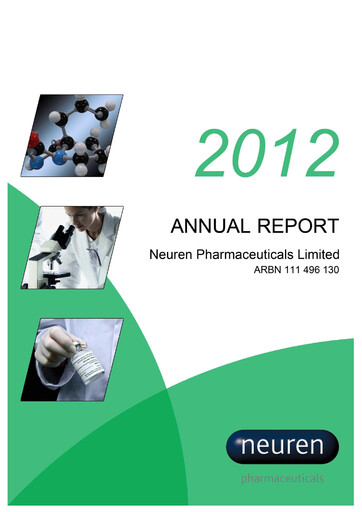 Thumbnail Neuren Pharmaceuticals Annual Report 2012
