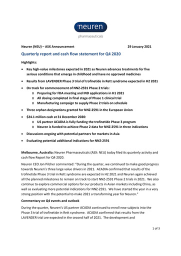 Thumbnail Neuren Pharmaceuticals Quarterly Report 2020-q4
