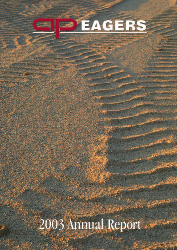 Miniature Eagers Automotive Limited Rapport annuel 2003