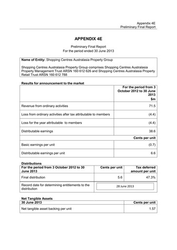 Thumbnail Region Group Financial Report fy2013