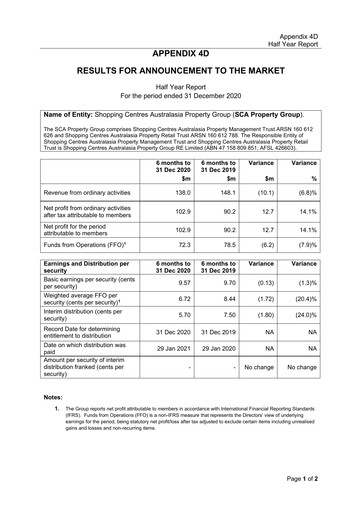 Thumbnail Region Group Financial Statement 2021-h1