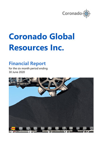 Thumbnail Coronado Global Resources Half-year Report 2020-h1