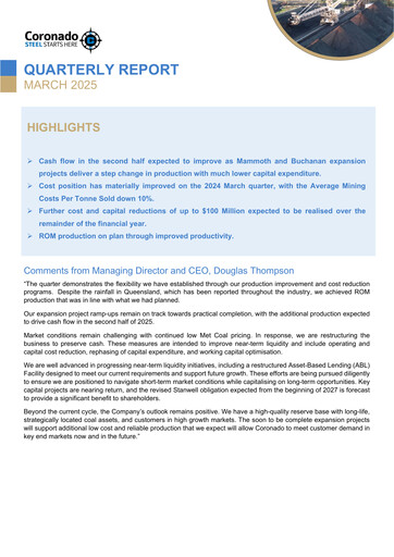 Thumbnail Coronado Global Resources Quarterly Report 2025-q1
