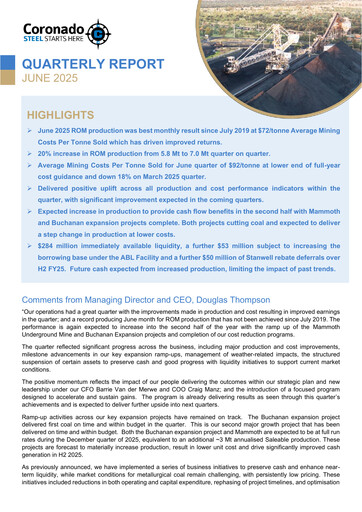 Thumbnail Coronado Global Resources Quarterly Report 2025-q2