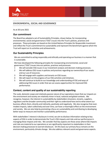 Thumbnail BWP Trust Sustainability Report 2021