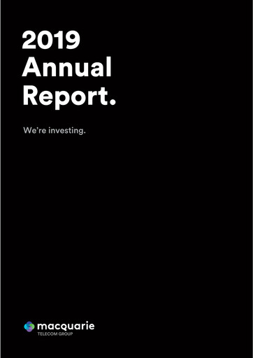 Miniature Macquarie Technology Group Rapport annuel 2019