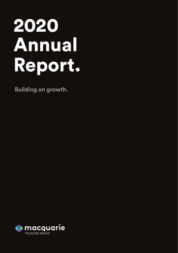 Miniature Macquarie Technology Group Rapport annuel 2020
