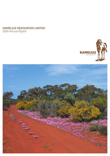 Thumbnail Ramelius Resources Annual Report 2004