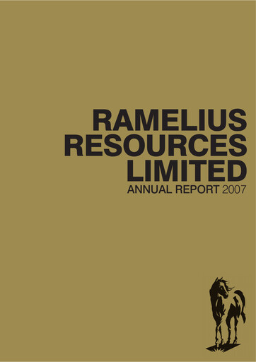 Thumbnail Ramelius Resources Annual Report 2007