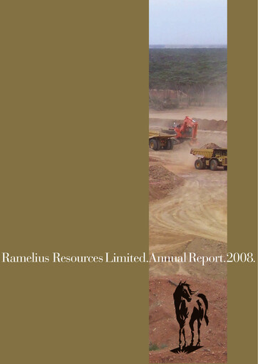 Thumbnail Ramelius Resources Annual Report 2008