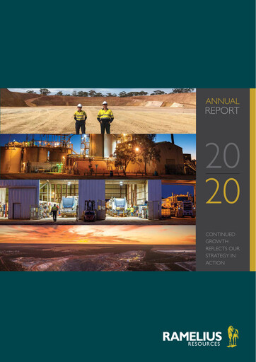 Thumbnail Ramelius Resources Annual Report 2020