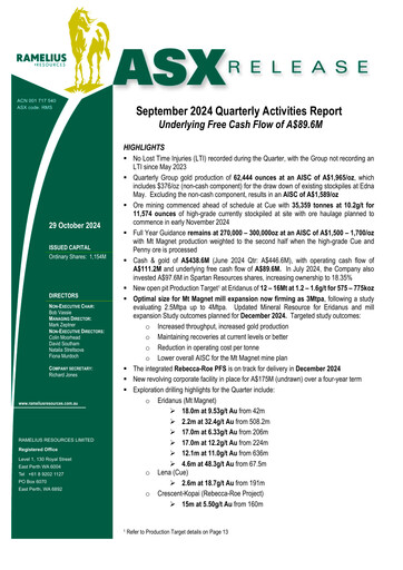 Thumbnail Ramelius Resources Quarterly Report 2025-q1
