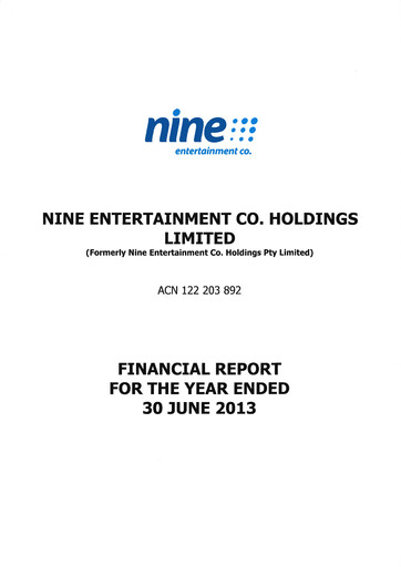 Thumbnail Nine Entertainment Co. Holdings Annual Report 2013