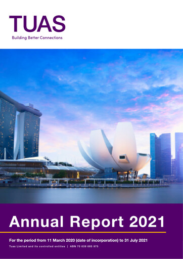 Thumbnail Tuas Limited Annual Report fy2021